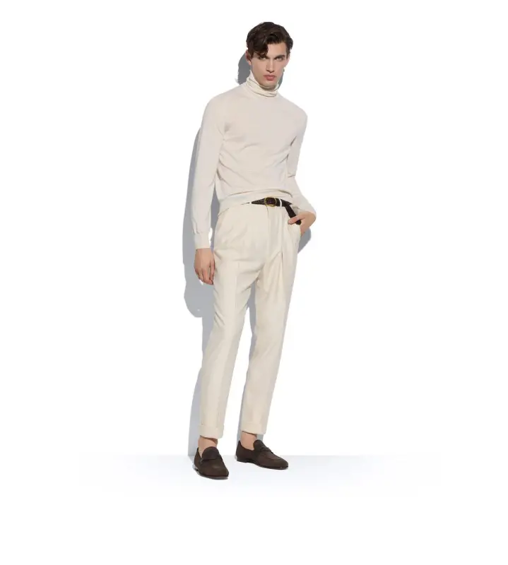 FINE GAUGE CASHMERE SILK ROLL NECK online